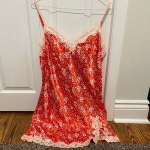 Victoria’s Secret Floral cherry blossom Satin slip sleep dress size large